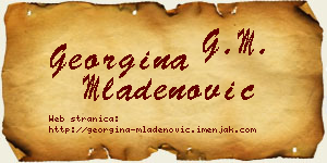 Georgina Mladenović vizit kartica